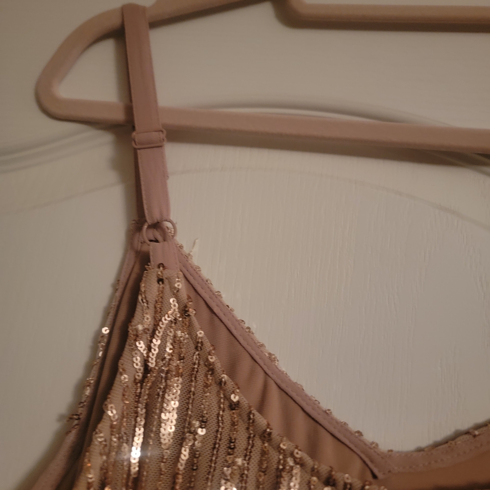 torrid Sequin Fringe Dress in Rose Gold Tones - Picture 9 of 10